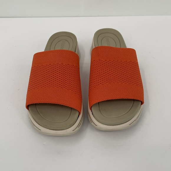 Remonte Jocelyn 61 slide sandals rust orange comfort wedge platform knitted 37 6 - Picture 4 of 6